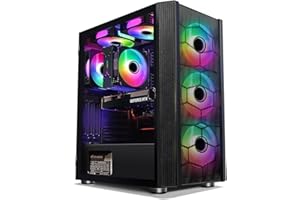 STGAubron Gaming Desktop PC, Intel Core i7-10700KF up to 5.1G, GeForce RTX 3060 12G, 16G DDR4, 1T SSD, WiFi 6, BT 5.0, RGB Fa