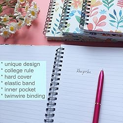 Rhuyoshn Spiral Notebooks 6 × 8 Inch, 4 Pack