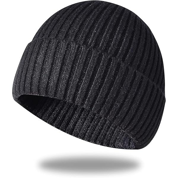 Irzaki Fisherman Beanie for Men Knit Trawler Beanie Short Cuffed