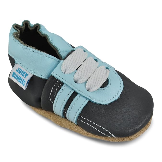 Weicher Leder Lauflernschuhe Krabbelschuhe Babyhausschuhe mit Wildledersohlen. Junge Mädchen Kleinkind 0-6 Monate 6-12 Monate