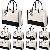 Silkfly 10 Pack Tote Bag for Women Gift Bags Canvas Tote Bag with Zipper Inner Pocket Birthday Bridesmaid Gifts for Women