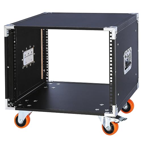Castors Av Rack WikrOck Movable AV Gear Rack 8U 19in Mobile Floor Standing Network ...