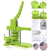 Happizza Button Maker Machine Multiple Sizes, Pin Maker Machine 2.25 inch+3 inch, Interchangeable Button-Models Badge Button Press Machine with 200 Sets 58mm+75mm Button Maker Supplies&amp;Circle Cutter