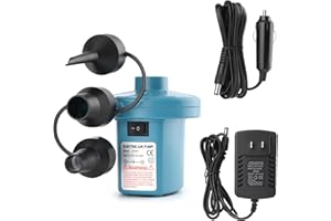 Bestrip Electric Air Pump, Air Pump for Inflatables Air Mattress Couch Pool Floats，Inflatables Boat Raft Toys, AC/DC Pump