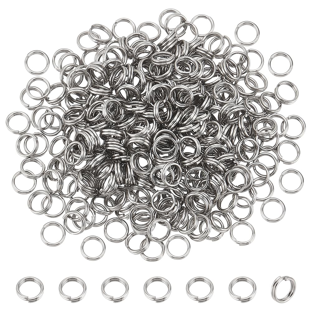 PH PandaHall 290pcs Split Rings, 5mm 304 Stainless Steel Double Loops Jump Rings Double Loop Key Ring Small Linking Connector Ring for Keychains DIY Crafts Necklace Bracelet Earrings Jewelry Making