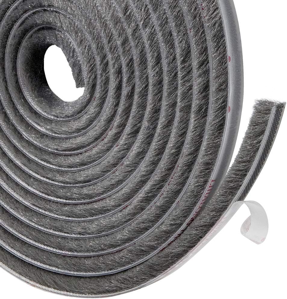 Felt Weather Stripping Seal Tape 11/32 inch x 11/32 inch x 16 ft, Self