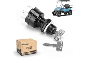 9.99WORLD MALL Golf Cart Ignition Switch 4-PIN for Golf Cart Club Car Precedent (2004 Up) Replacement Part 1025151 - with Club Car Key 2pcs