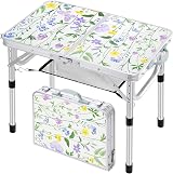 Sportneer Folding Camping Table 60x40 cm Adjustable 4 Height Positions