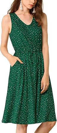 polka dot waist tie midi dress