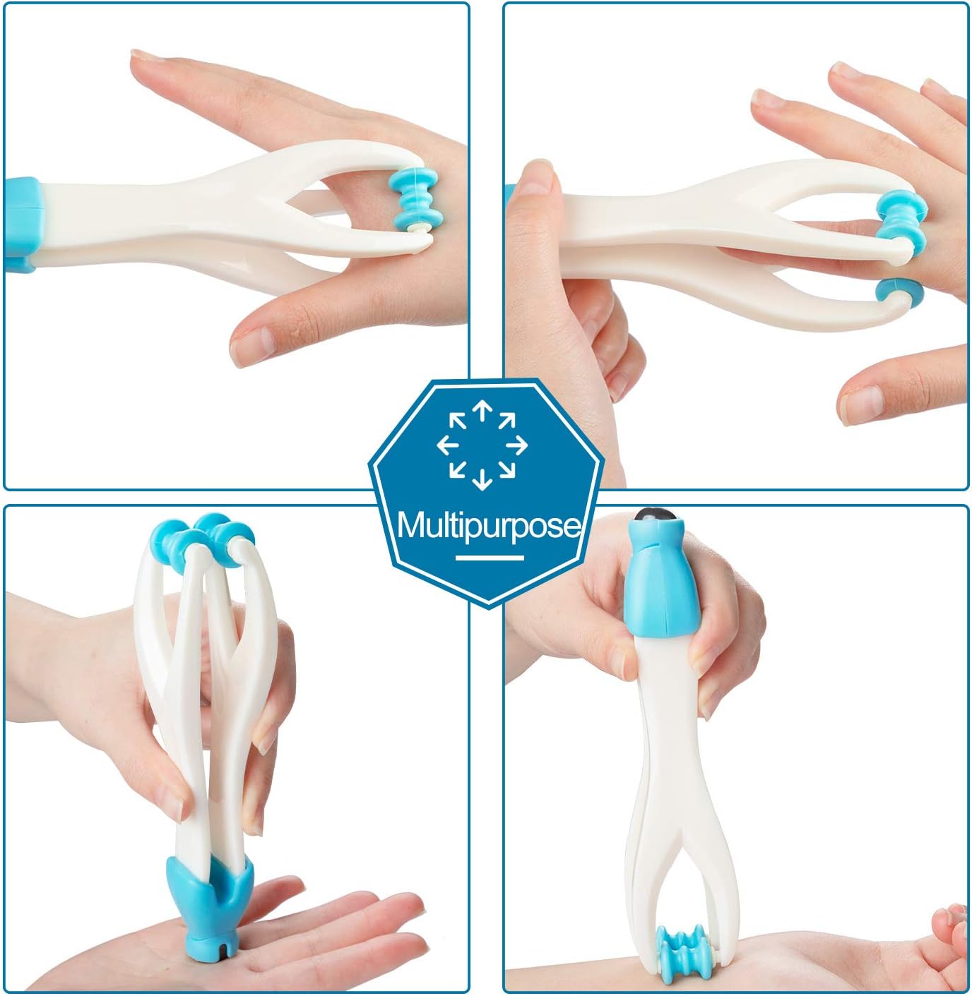 Kimihome Thumb Massager, 2-in-1 Finger Roller Massager, 2 Pieces of Self Massage Tools and Thumb Savers, Dual-Sided Hand Massage Roller Tool for Stress and Hand Pain Relief: Health & Personal Care