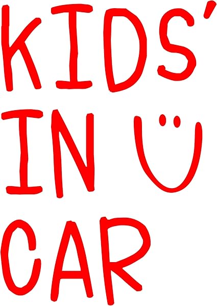 Amazon カラー赤 手書き風デザインキッズインカー にこちゃん Kidsincar 車用ステッカー チャイルドシート マタニティ 出産祝い 赤 カーステッカー ベビー マタニティ 通販