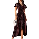 BeryLove Women Sequin Formal Party Dress Wedding Guest Cocktail Long Evening Dresses