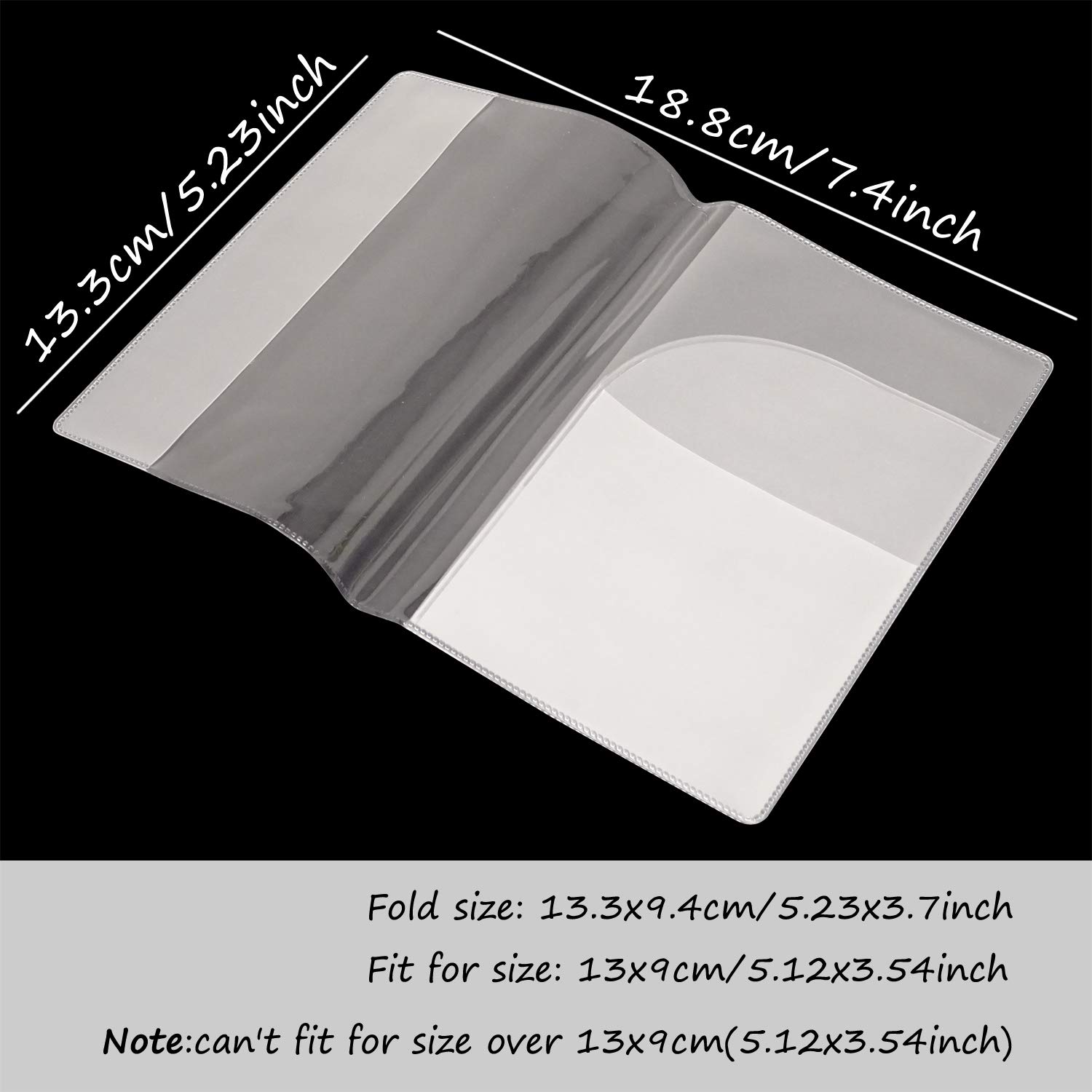 10PCS Plastic Passport Cover Passport Protector with Extra Slots for CN