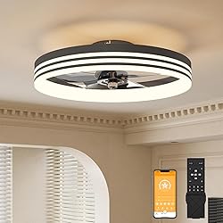 VOLISUN Low Profile Ceiling Fans with Lights and