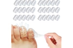 Gelapa Silicone Toe Protector, 30Pcs Gel Toe Separators for Women Men, Breathable Toe Caps for Blister Prevention, Provide Re