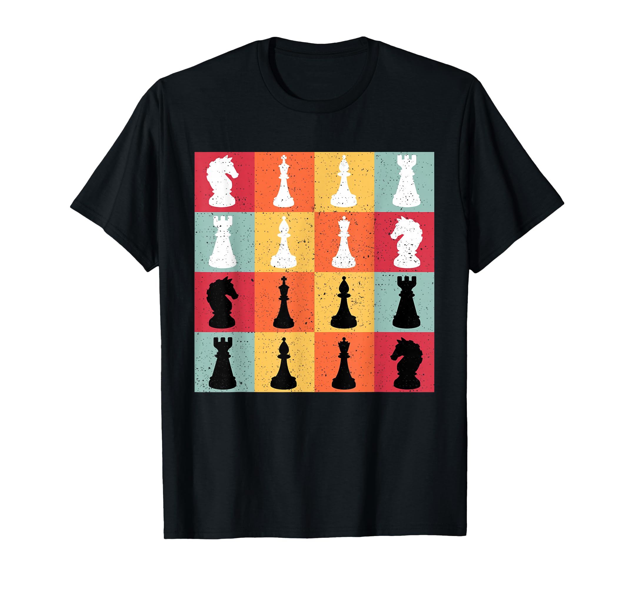 Retro Chess Board Tee Game Humor Set Player Chess Pieces T-Shirt