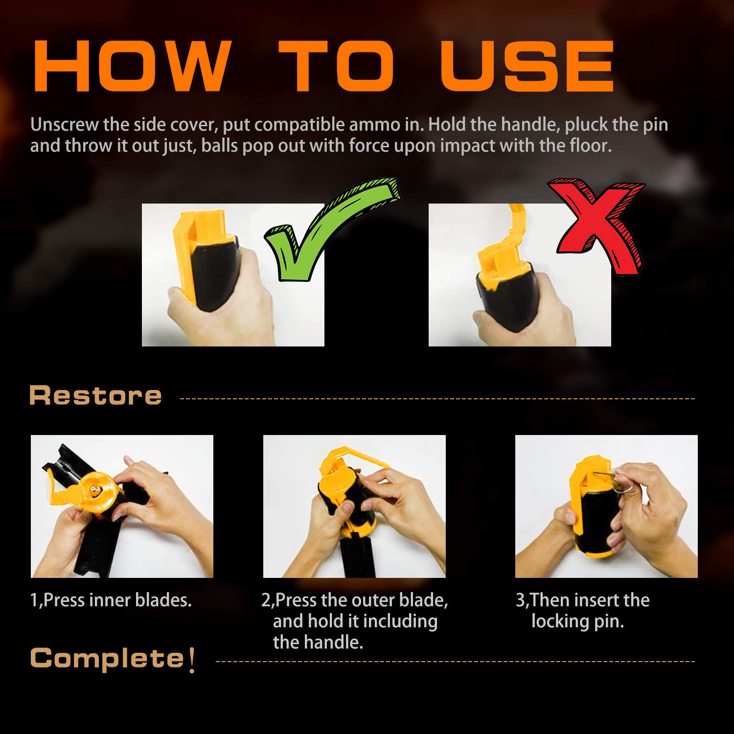 Aevdor Plastic CS Toy for Nerf Rival Battle Game, 2Packs (2pcs)