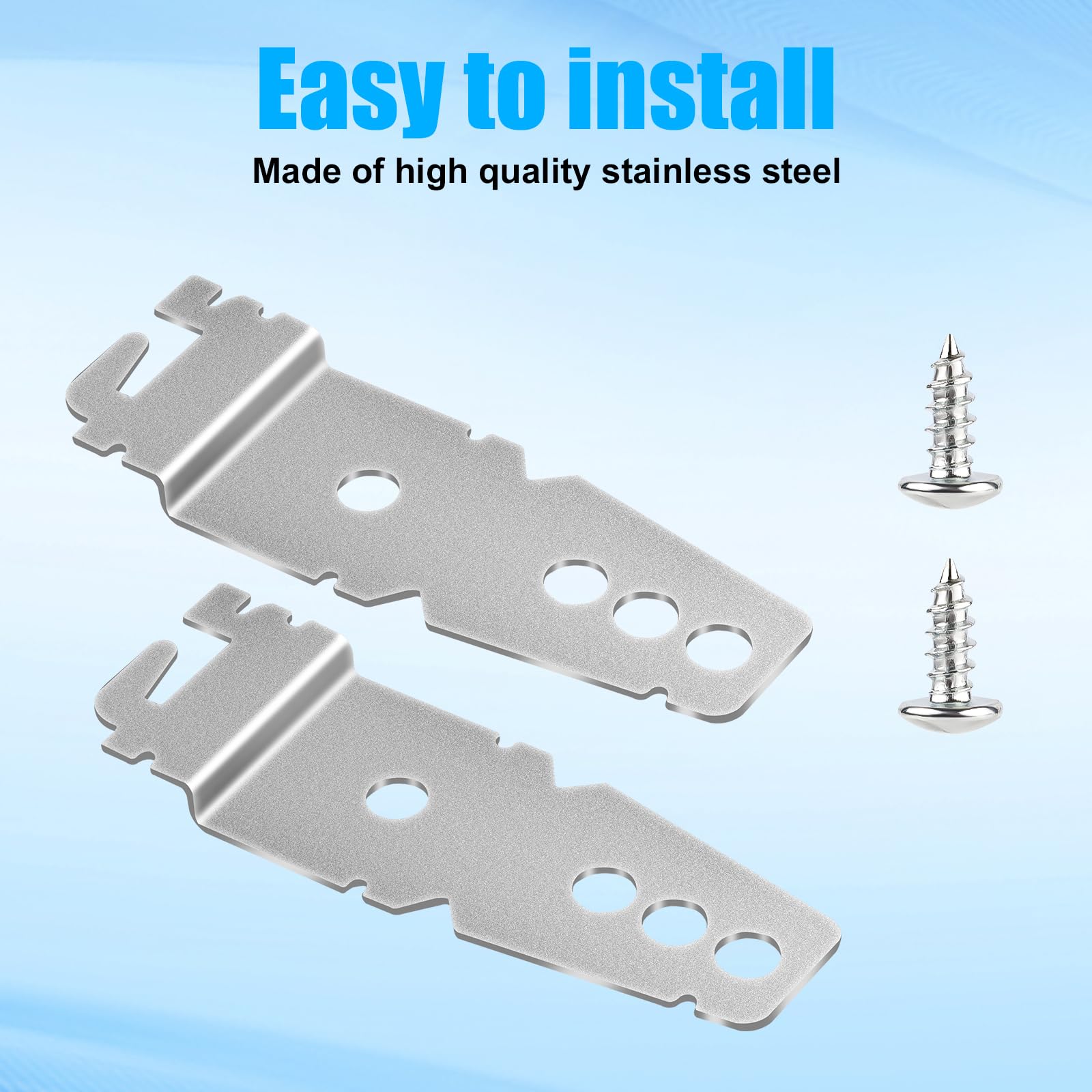 2pcs Dishwasher Mounting Bracket for, Under Counter Dishwasher Clips Universal 8269145 Dishwasher Bracket for Granite Countertop with Screws Compatible with GE Samsung