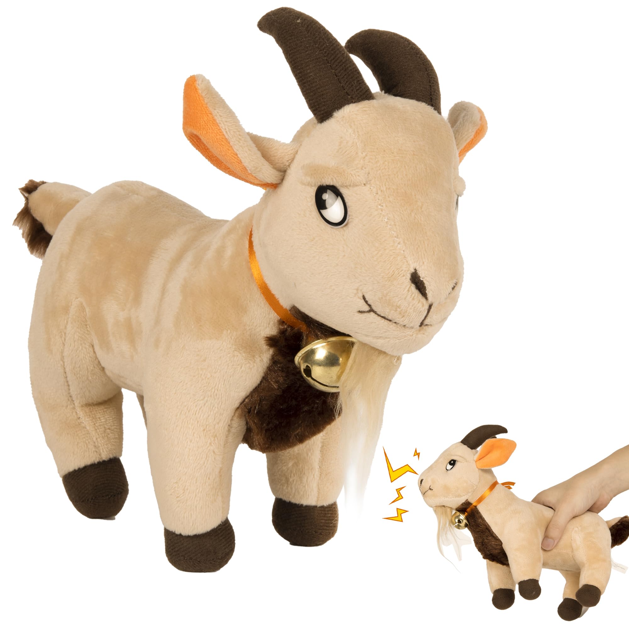 Photo 1 of Screaming Goat Toy – 11” Plush Desk Toy Makes Hilarious Screaming Sound - Funny Gag Gift for Friends and Coworkers