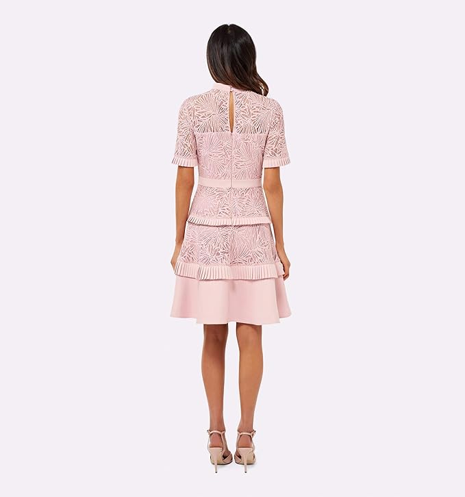 raine spliced panel prom dress