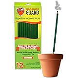 Mosquito Guard Incense Repellent Sticks – 12 Inch Incense Sticks Made with Natural Plant Based Ingredients: Citronella, Lemon
