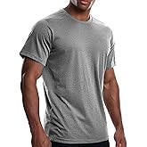 Men's Cooling Workout Shirts Bamboo Viscose Anti Odor Moisture Wicking Athletic Short Sleeve Lightweight Loose Gym Tee