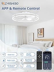 ZMISHIBO 24 Inch Ceiling Fans with Lights and