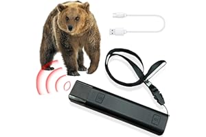 SOWANO 120dB Electronic Bear Horn with Lighting -USB Charging Electronic Air Horn- Loud Bear Horn Self Defense for Wild Animals Ideal for Hiking Camping Outdoor Protection Boat 3 Tone and 4 Volume(2.4oz)
