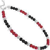 NUKAYAI Baseball Bead Necklace Bling Ice Rhinestone 18"-20" Adjustable Shiny Chain Stuff, Baseball Drip Accessories Necklaces Gifts for Team Players Lovers