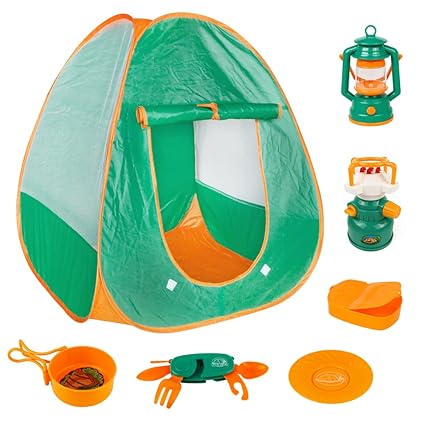 Tipi Zelt, Tipi Zelt Kinderzimmer, Camping Set Play Tent Zelten Kinder Camping Zelt Spielzeug für Kinder 3+ Jahre