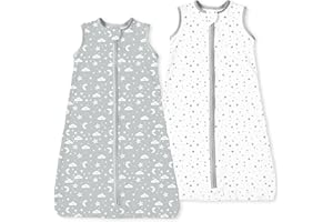 TOTBASIC Sleep Sack 0-6-12-18-24 Months, Premium Breathable Wearable Blanket Sleeping Bag with 2-Way Zip for Baby Girl Boy