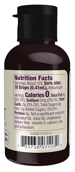 NOW FOODS, ORGANIC LIQUID MONK FRUIT, AMARETTO, ZERO-CALORIE SWEETENER, 1.8-OUNCE