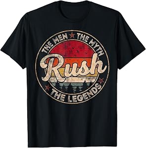 Vintage The Men The Myth Rush Legends Gift for Men Women T-Shirt