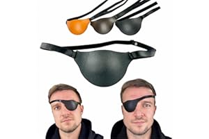 Premium Handmade Leather Eye Patch with Soft Foam Padding, Adult Eye Patch for Men and Women for Lazy Eye Therapy, Cosplay, a