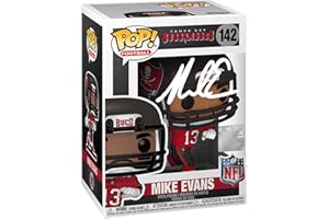 Mike Evans #142 Facsimile Signed Reprint Laser Autographed Funko POP! Football NFL: Tampa Bay Buccaneers Figurine with Protector Case