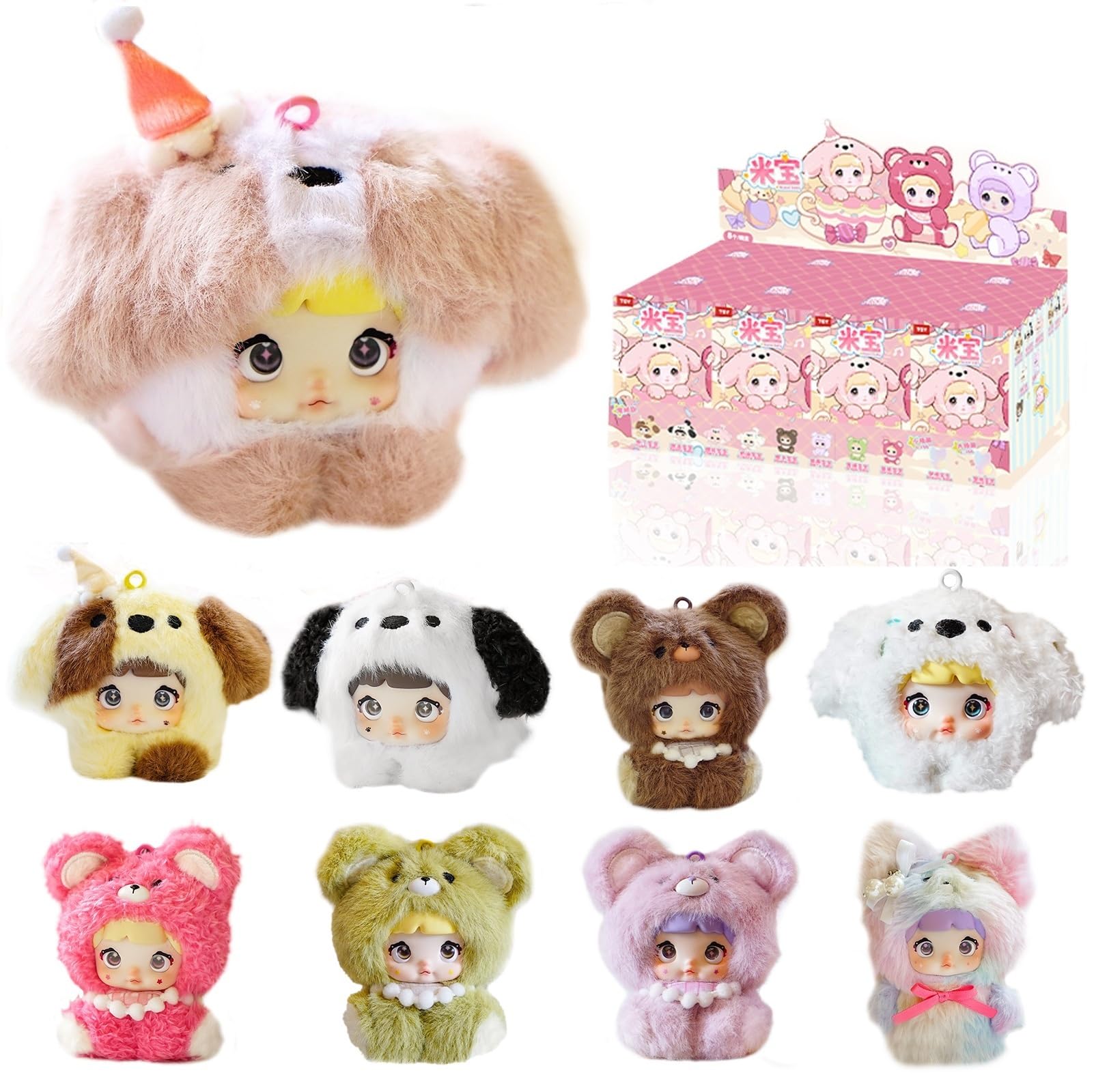 View 1 of **OPENED** Blind Box Baby Series - 3 Expressions Adorable Mystery Toys for Collectors - 3.74IN Random Surprise Doll with Unique Designs, 8PCS (No Repeat Doll)