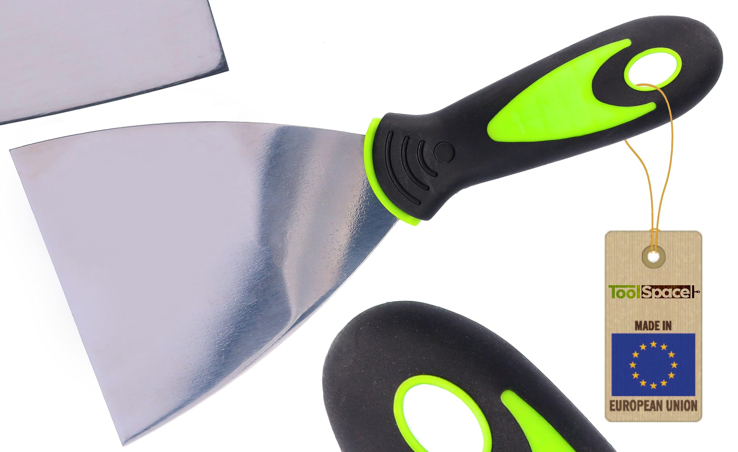 ToolSpace | Profi Malerspachtel | Painter's Spatula | 100 mm | Stainless Steel DIY Spatula | Universal Spatulas | Wallpaper/Plasterer/Plasterer/Bricklayer Tool | Rubber