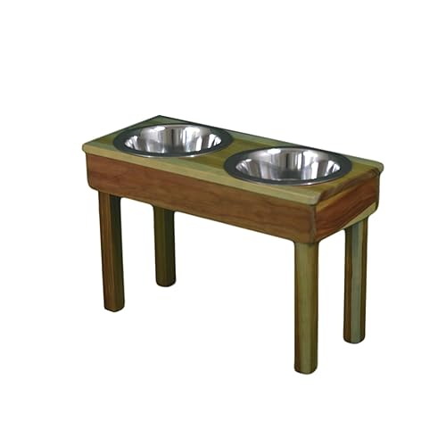 Amazon Com Raised Dog Bowl 17 Tall Large Double Bowl Elevated
