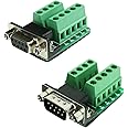 Sysly DB9 Male and DB9 Female D-SUB Adapter Plate Connector RS232 Serial to Terminal Board Signal Module