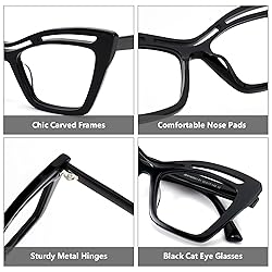 Zeelool Trendy Acetate Oversized Cat Eye Glasses