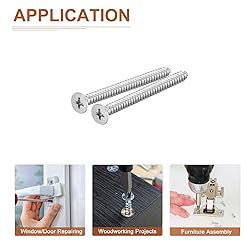DTGN 50Pcs #10x2-3/8" Flat Head Wood Screws, 304