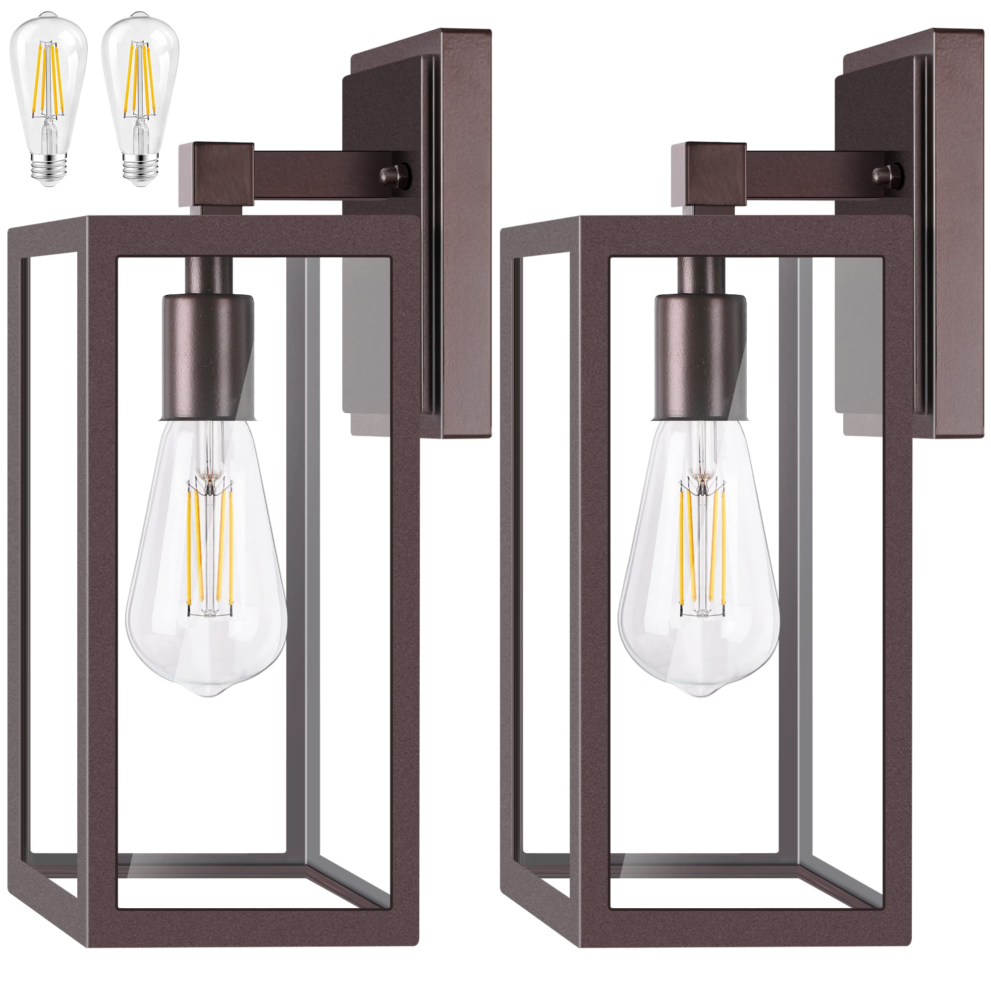 Photo 1 of PARTPHONER Exterior Light Fixtures for House, Waterproof Porch Light Wall Mount, Anti-Rust Wall Sconce, Oil Rubbed Bronze Aluminum for Garage, Doorway