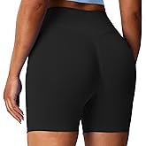 Aoxjox Seamless Biker Shorts for Women Impact Hidden Scrunch Low Waisted Athletic Yoga Short 3.5"/4.5"/5"/6"