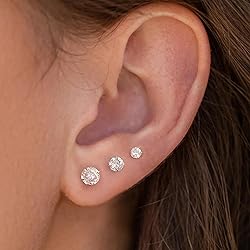 PRETOLE Sterling Silver Stud Earrings with 925