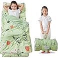 Lasoftan Toddler Nap Mat with Pillow and Blanket, Extra Large Rolled Napping Mats,Slumber Bags for Boys Girls,Kids Sleeping Bag for Daycare, Preschool Travel Camping