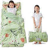 Lasoftan Toddler Nap Mat with Pillow and Blanket, Extra Large Rolled Napping Mats,Slumber Bags for Boys Girls,Kids Sleeping Bag for Daycare, Preschool Travel Camping
