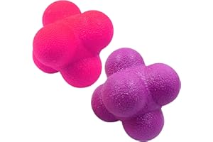 Coufce 2 Pack Reaction Balls Agility Training Ball Hand Eye Coordination Training Sports Reaction Speed Multiside Reaction Ball