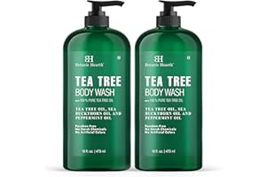 Botanic Hearth Tea Tree Body Wash (Pack of 2) for Men and Women - Moisturizing Body Wash Helps Soothe the Skin - Refreshing and Hydrating Cleanser, Sulfate Free, Paraben Free - 16 Fl Oz each