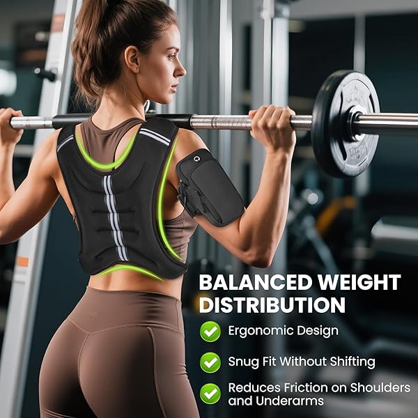 GEEBOBO WEIGHTED VEST FOR WOMEN MEN, 8LB/12LB/16LB/20LB/25LB/30LB WEIGHTED VEST WOMAN ADJUSTABLE WEIGHTS FOR WALKING, STRENGTH TRAINING, RUNNING, 12LBS, BLACK
