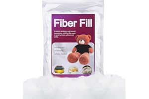 BUTUZE 5.29oz/150g Polyfill Stuffing Fiber Fill, (2.1oz-4.4lb) White Premium Fiberfill Stuffing for Craft, Crochet Stuffing, Stuffing for Stuffed Animals, Cotton Batting - Sealed Packaging